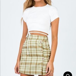 Princess polly plaid wrap skirt